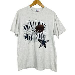Vintage 1995 Dallas Cowboys Graphic Tee Short Sleeve Locker Line Tag - L